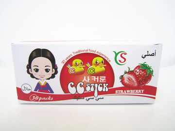 14.4g Strawberry flavor CC stick candy in box children's favorite healthy and yummy