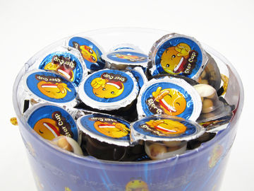 4g Star cup Chocolate snack in PVC Jar Sweety Chocolate With Crispy Cookie